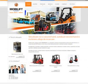 Un proiect de webdesign realizat pentru un client din Pitesti, Mobilift