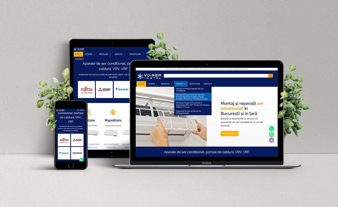 Creare site montator aer conditionat Bucuresti