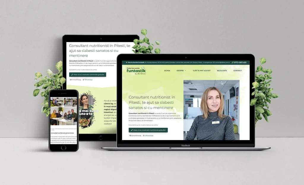 Creare site de prezentare pentru cabinet de nutritie in Pitesti, consultant nutritionist