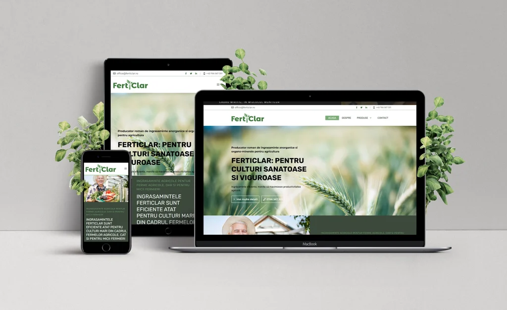 Creare siteului FertiClar, producator din industria agricola
