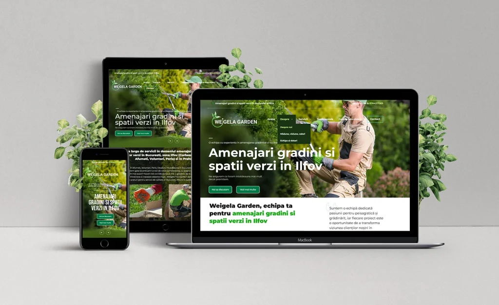 Cere un pret creare site amenajari gradini