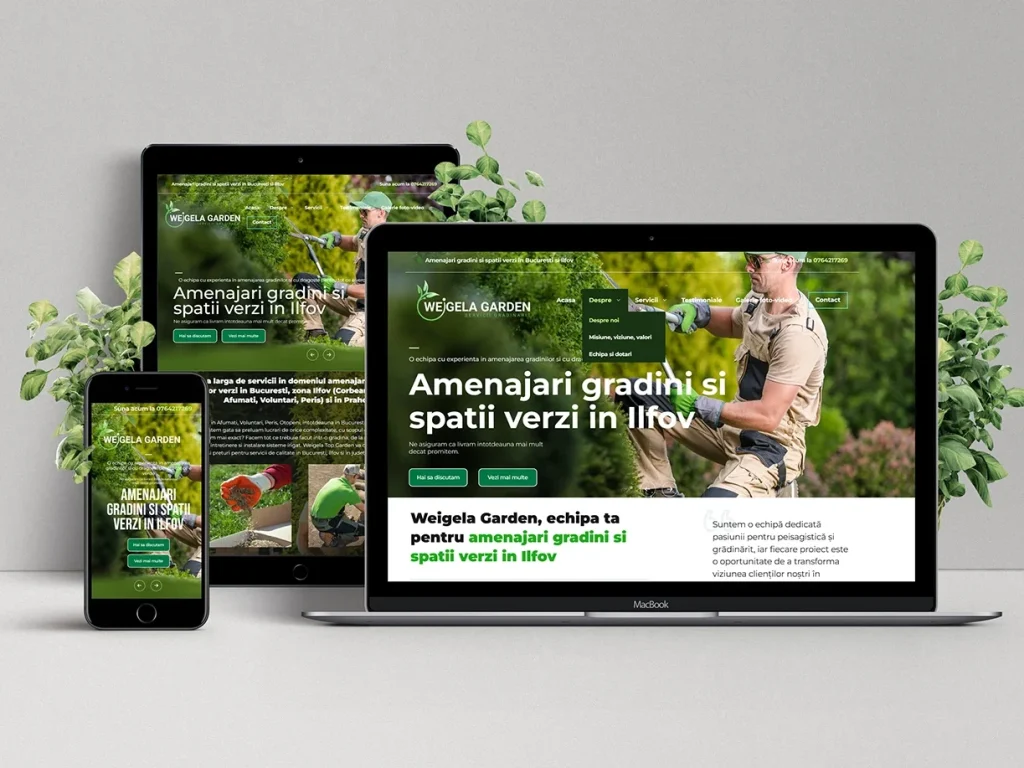 Cere un pret creare site amenajari gradini