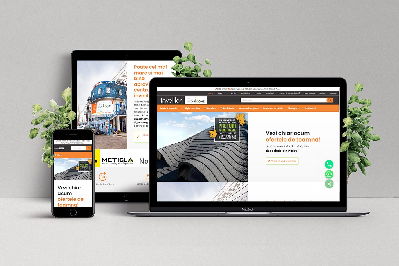 Crearea unui site pentru materiale de constructii destinate acoperisurilor