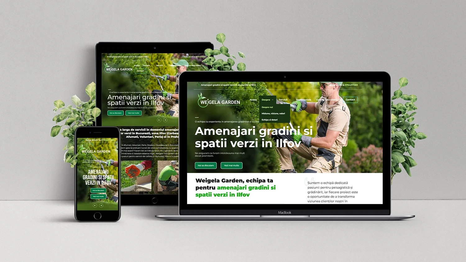 Cere un pret creare site amenajari gradini