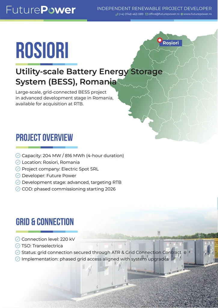Design mapa de prezentare pentru clientul FuturePower.ro, dezvoltator de parcuri fotovoltaice, prcuri de turbine eoliene in Romnia si USA
